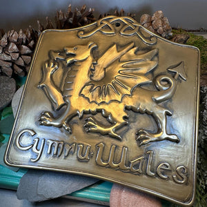 Welsh Dragon Wall Art, Welsh Gift, Ceramic Wall Plaque, New Home Gift, New Bride Gift, Mom Gift, Celtic Decor, Wales Wall Plaque