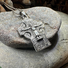 Load image into Gallery viewer, Celtic Cross Necklace, Crucifix Pendant, Celtic Jewelry, Anniversary Gift, First Communion Gift, Scottish Cross, Religious Jewelry, Ireland
