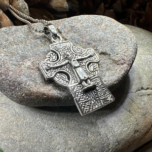 Celtic Cross Necklace, Crucifix Pendant, Celtic Jewelry, Anniversary Gift, First Communion Gift, Scottish Cross, Religious Jewelry, Ireland