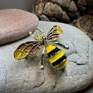 Honey Bee Enamel Brooch