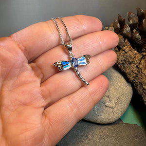 Blue Dream Dragonfly Necklace