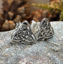 Load image into Gallery viewer, Celtic Knot Stud Earrings, Irish Jewelry, Celtic Jewelry, Anniversary Gift, Bridal Jewelry, Norse Jewelry, Yoga Jewelry, Wiccan Jewelry
