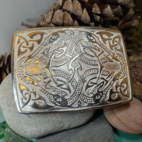 Celtic Viking Kilt Belt Buckle, Scottish Belt Buckle, Pewter Buckle, Large Belt Buckle, Men's Celtic Gift, Irish Gift, Celtic Knot Buckle