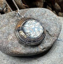 Load image into Gallery viewer, Archangel Cassiel Sigil Pendant, Angel Necklace, Spiritual Jewelry, Mystical Pendant, Guardian Angel, Police Jewelry, Protection Charm
