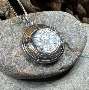 Archangel Cassiel Sigil Pendant, Angel Necklace, Spiritual Jewelry, Mystical Pendant, Guardian Angel, Police Jewelry, Protection Charm