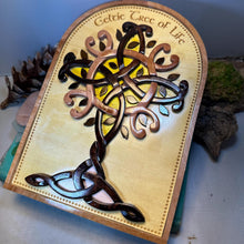 Load image into Gallery viewer, Celtic Tree of Life Wall Art, Ireland Gift, Wooden Wall Plaque, New Home Gift, House Warming Gift, Irish Tree, Irish Decor, Good Luck
