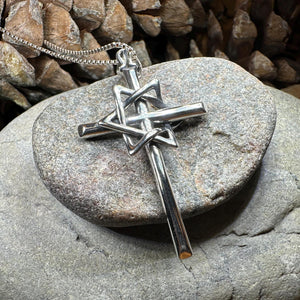 Star of David Cross Necklace, Cross Jewelry, Israel Support Gift, Anniversary Gift, Christian Gift, Religious Jewelry, Jewish Star Cross