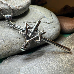 Star of David Cross Necklace, Cross Jewelry, Israel Support Gift, Anniversary Gift, Christian Gift, Religious Jewelry, Jewish Star Cross