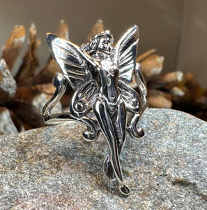 Fairy Ring, Faerie Statement Ring, Celtic Jewelry, Nature Ring, Irish Ring, Girlfriend Gift, Anniversary Gift, Art Deco Ring, Wiccan Ring