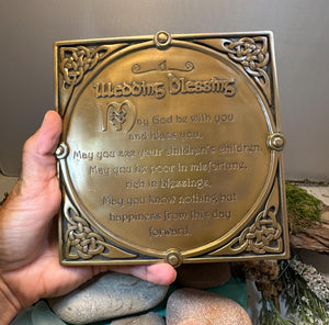 Irish Wedding Blessing Wall Art, Ireland Gift, Ceramic Wall Plaque, New Home Gift, New Bride Gift, Irish Prayer, Irish Decor, Good Luck