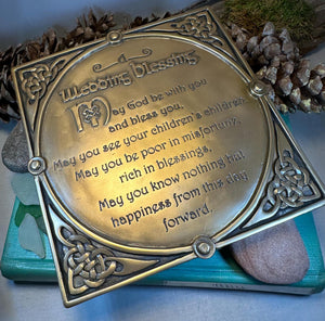 Irish Wedding Blessing Wall Art, Ireland Gift, Ceramic Wall Plaque, New Home Gift, New Bride Gift, Irish Prayer, Irish Decor, Good Luck