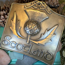 Load image into Gallery viewer, Scotland Thistle Wall Art, Scottish Gift, Ceramic Wall Plaque, New Home Gift, New Bride Gift, Mom Gift, Celtic Decor, Scottish Wall Plaque
