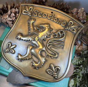 Scotland Lion Wall Art, Scottish Gift, Ceramic Wall Plaque, New Home Gift, New Bride Gift, Mom Gift, Celtic Decor, Scottish Wall Plaque