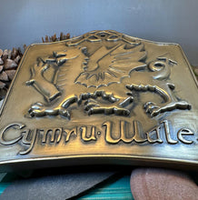 Load image into Gallery viewer, Welsh Dragon Wall Art, Welsh Gift, Ceramic Wall Plaque, New Home Gift, New Bride Gift, Mom Gift, Celtic Decor, Wales Wall Plaque
