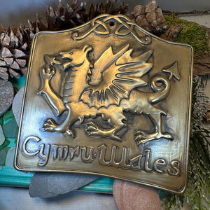 Welsh Dragon Wall Art, Welsh Gift, Ceramic Wall Plaque, New Home Gift, New Bride Gift, Mom Gift, Celtic Decor, Wales Wall Plaque