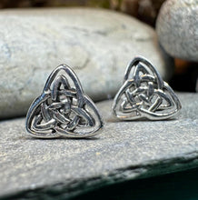 Load image into Gallery viewer, Celtic Knot Stud Earrings, Irish Jewelry, Celtic Jewelry, Anniversary Gift, Bridal Jewelry, Norse Jewelry, Yoga Jewelry, Wiccan Jewelry
