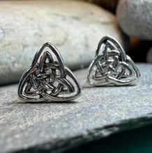 Load image into Gallery viewer, Celtic Knot Stud Earrings, Irish Jewelry, Celtic Jewelry, Anniversary Gift, Bridal Jewelry, Norse Jewelry, Yoga Jewelry, Wiccan Jewelry
