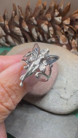 Fairy Ring, Faerie Statement Ring, Celtic Jewelry, Nature Ring, Irish Ring, Girlfriend Gift, Anniversary Gift, Art Deco Ring, Wiccan Ring