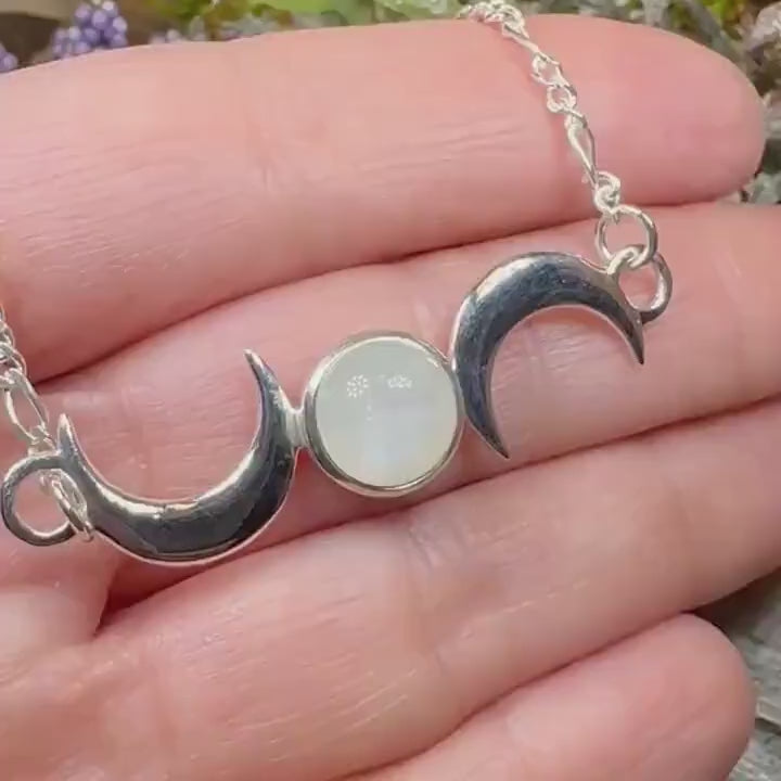 Triple Moon Pentagram Necklace | Moon Goddess Accessories | Triple Goddess  Necklace - Necklace - Aliexpress