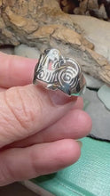 Load and play video in Gallery viewer, Celtic Dragon Ring, Celtic Ring, Norse Ring, Large Silver Ring, Irish Ring, Irish Dance Gift, Anniversary Gift, Ireland Ring, Wiccan Ring
