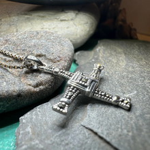 Load image into Gallery viewer, Marcasite Saint Brigid&#39;s Cross Necklace
