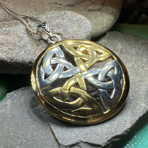 Four Triquetra Knot Necklace