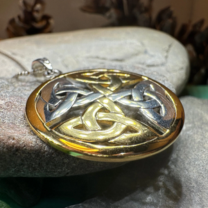 Four Triquetra Knot Necklace