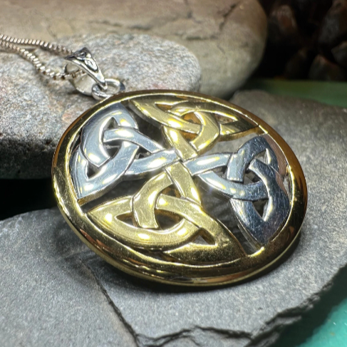 Four Triquetra Knot Necklace