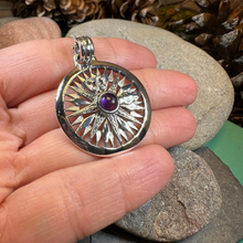 Load image into Gallery viewer, Celtic Compass Amethyst Necklace
