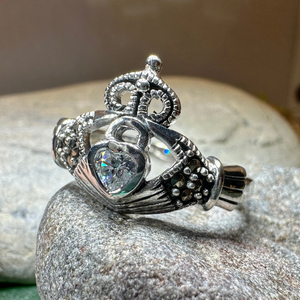 Devotion Marcasite Claddagh Ring