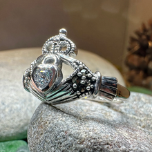 Load image into Gallery viewer, Devotion Marcasite Claddagh Ring
