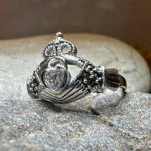 Load image into Gallery viewer, Devotion Marcasite Claddagh Ring
