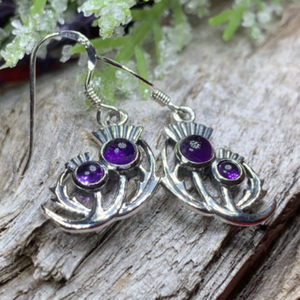 Bonnie Thistle Amethyst Earrings