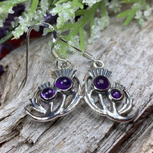 Load image into Gallery viewer, Bonnie Thistle Amethyst Earrings
