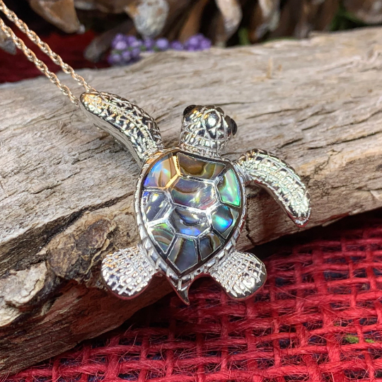 Abalone Turtle Necklace