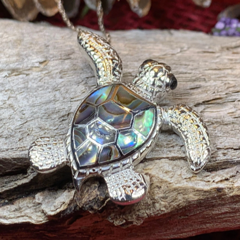 Vintage Sterling Silver Chain and Turquoise newest Inlay Turtle, Signed Stamped YZ