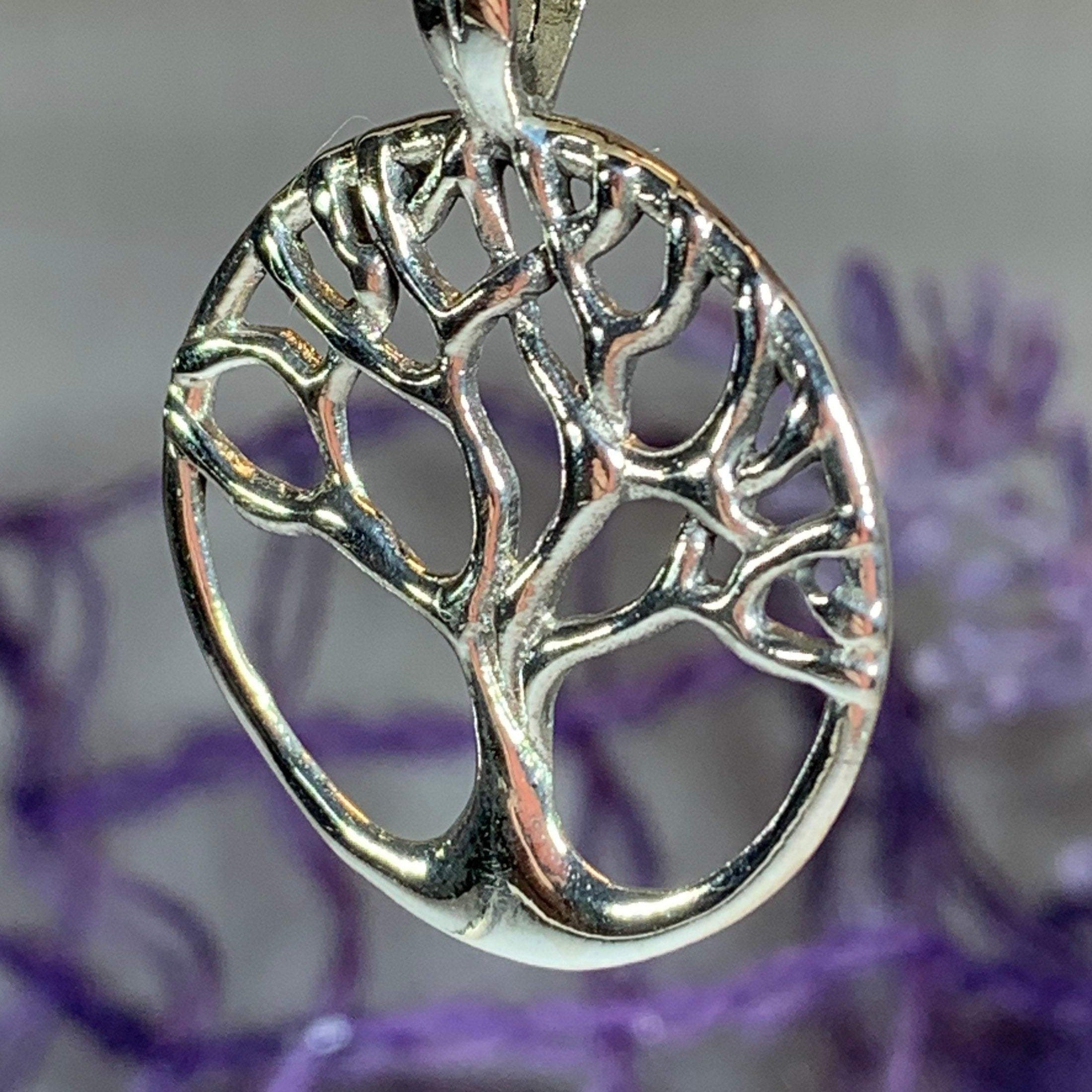 Minimalist Tree of Life Necklace – Celtic Crystal Design Jewelry