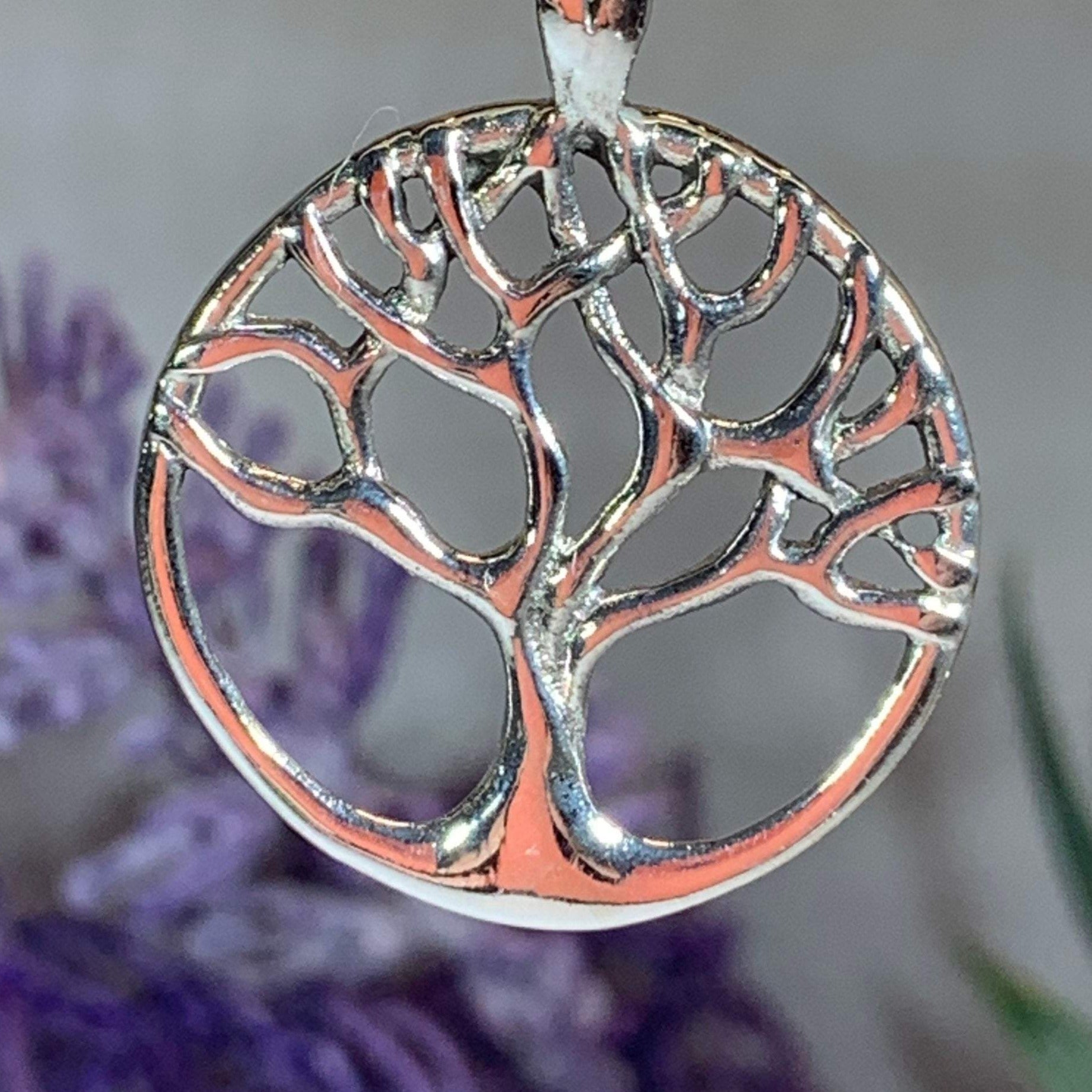 Minimalist Tree of Life Necklace – Celtic Crystal Design Jewelry