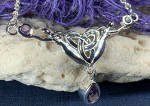 Trinity Knot Goddess Necklace – Celtic Crystal Design Jewelry