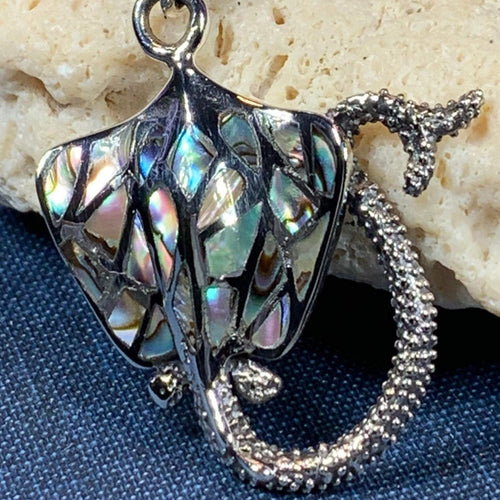 Abalone Manta Ray Necklace 05