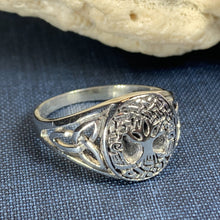 Load image into Gallery viewer, Tree of Life Ring, Celtic Jewelry, Irish Jewelry, Norse Jewelry, Celtic Knot Ring, Anniversary Gift, Wiccan Jewelry, Trinity Knot Ring
