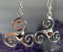 Load image into Gallery viewer, Triple Spiral Heart Earrings
