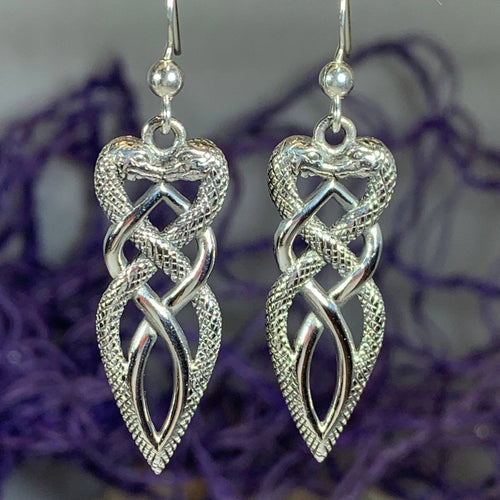 Celtic Knot Earrings, Celtic Jewelry, Snake Jewelry, Ireland Gift, Scotland Jewelry, Mom Gift, Irish Jewelry, Norse Jewelry, Viking Jewelry