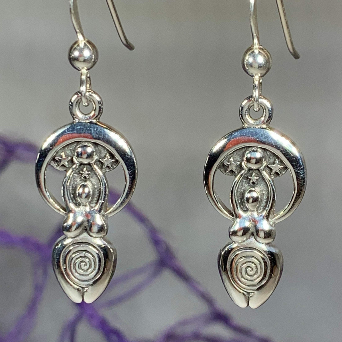 Moon Goddess Earrings – Celtic Crystal Design Jewelry