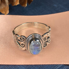 Load image into Gallery viewer, Celtic Knot Ring, Celtic Jewelry, Irish Jewelry, Amethyst Ring, Irish Ring, Irish Dance Gift, Anniversary Gift, Bridal Ring, Wiccan Gift
