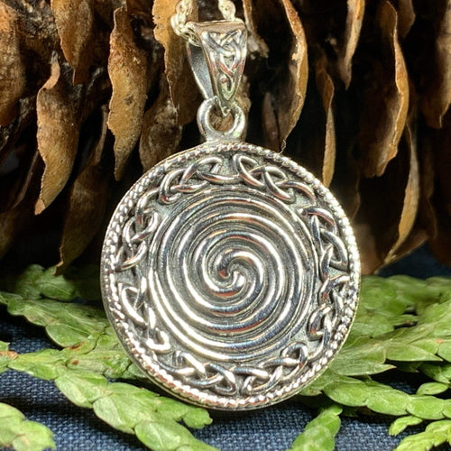 Celtic Spiral Necklace, Celtic Jewelry, Irish Jewelry, Scotland Jewelry, Norse Jewelry, Wiccan Jewelry, Pagan Jewelry, Druid Jewelry