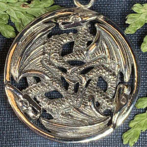 Dragon Necklace, Celtic Jewelry, Celtic Knot Jewelry, Pagan Jewelry, Gothic Necklace, Wiccan Jewelry, Ireland Jewelry, Wales Jewelry