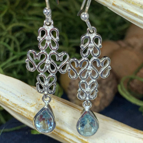 Celtic Knot Earrings, Celtic Jewelry, Irish Jewelry, Love Knot Jewelry, Bridal Jewelry, Gemstone Jewelry, Scotland Jewelry, Mom Gift