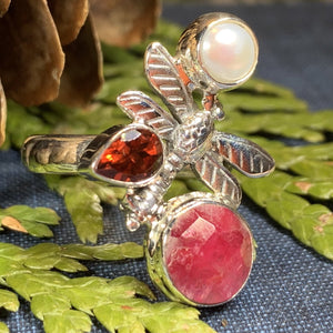 Dragonfly Ring, Celtic Jewelry, Nature Ring, Outlander Jewelry, Girlfriend Gift, Anniversary Gift, Friendship Gift, Mom Gift, Sister Gift