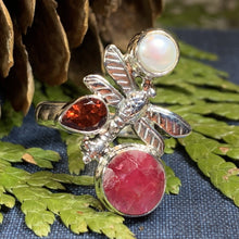 Load image into Gallery viewer, Dragonfly Ring, Celtic Jewelry, Nature Ring, Outlander Jewelry, Girlfriend Gift, Anniversary Gift, Friendship Gift, Mom Gift, Sister Gift
